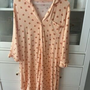 Knix Jillian Harris Peach Floral Nightie Size M